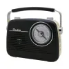 Black vintage radio, nostalgic Bluetooth speaker, wooden casing, FM receiver Item Picture